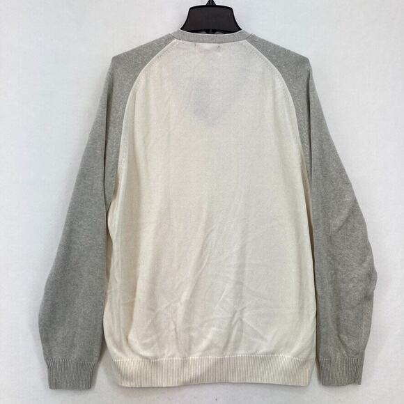 Express Design Studio Cashmere Sweater Women's XL Cream Gray Long Sleeve V Neck - Picture 13 of 14